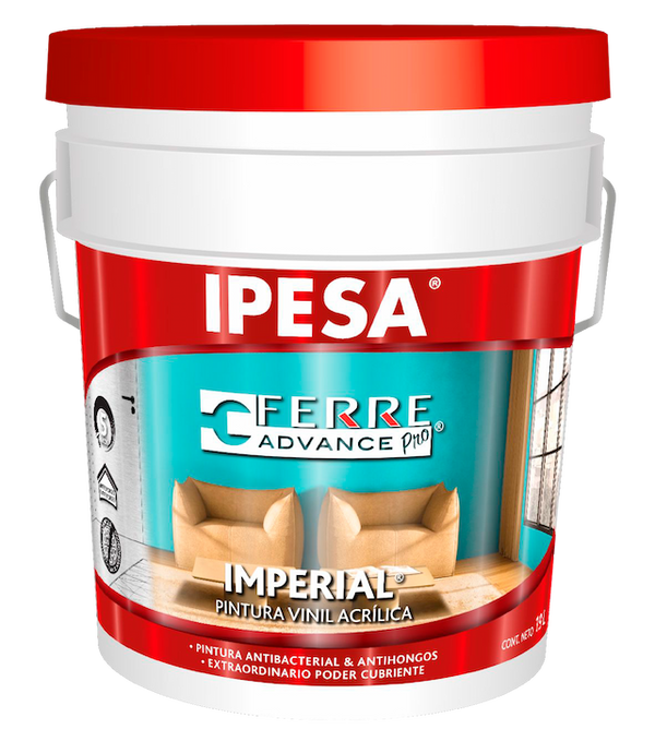 Pintura Vinil Acrilica IPESA Blanco Bote  1 Litro Ferre Advance Pro Imperial