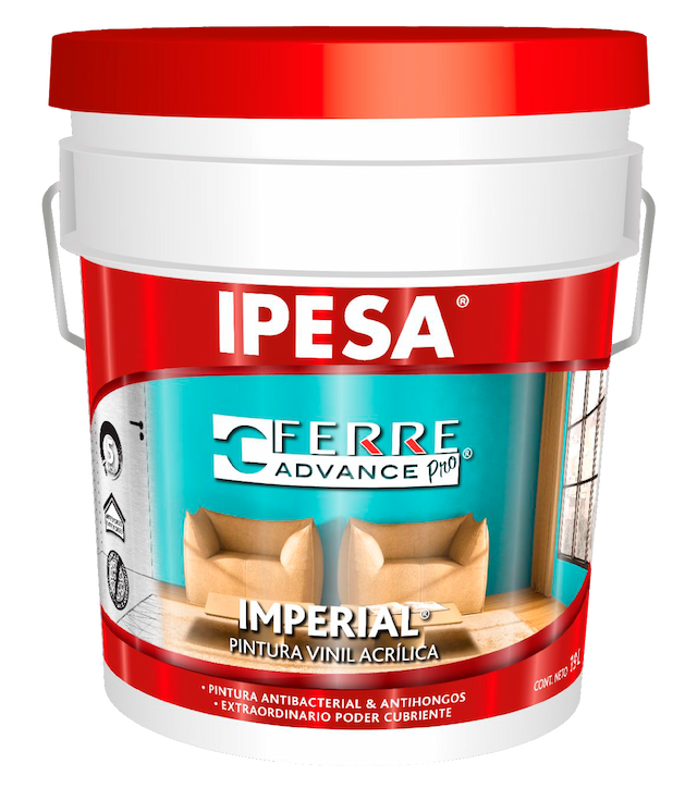 Pintura Vinil Acrilica IPESA Blanco Bote  4 Litros Ferre Advance Pro Imperial