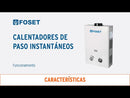 Calentador Instantaneo  6 Litros 1 Servicio Foset Gas Natural