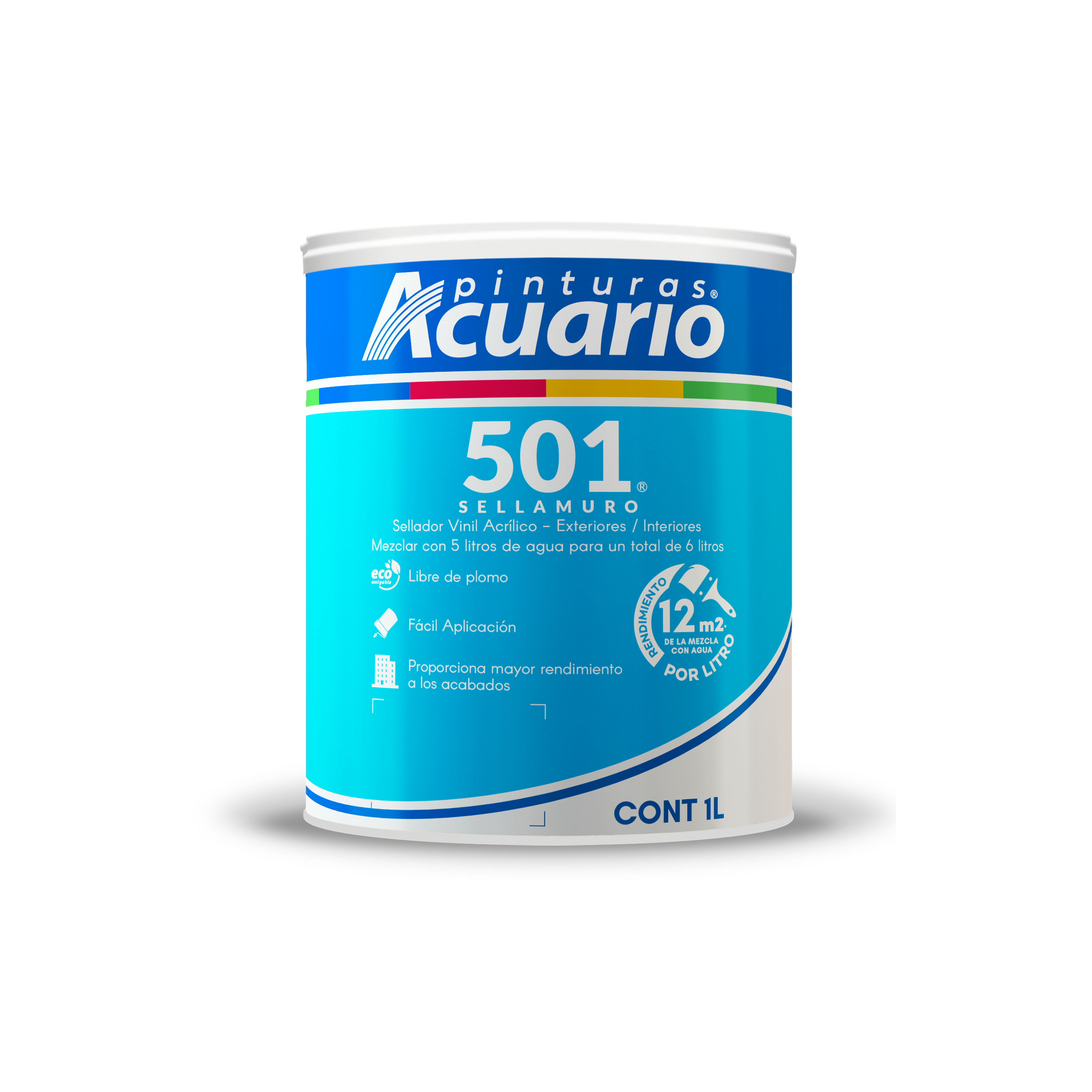 Sellador Vinilico 5 X 1 Transparente Acuario Bote 1 Litro