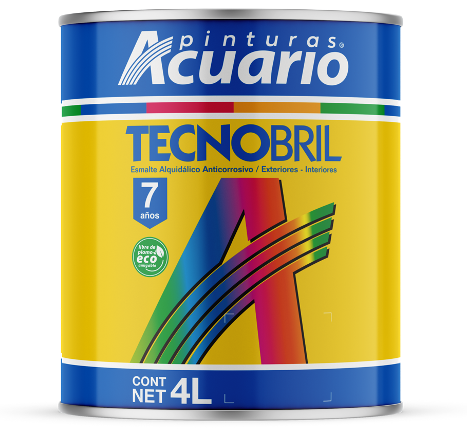 Esmalte Acuario Tecnobril Blanco Brillante Bote  4 Litros