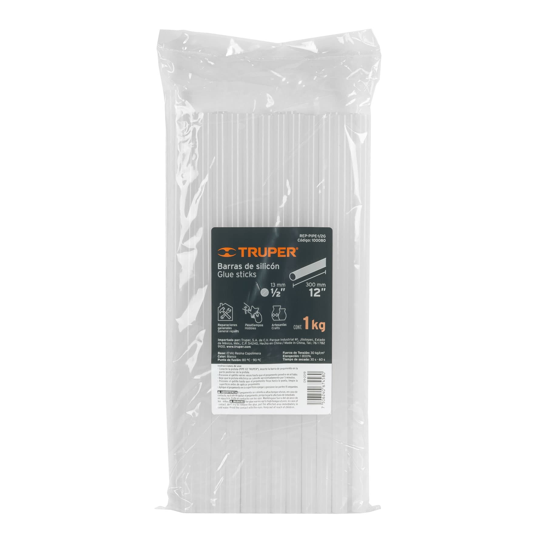Barras de Silicon de 1/2" Bolsa con 1 Kilo