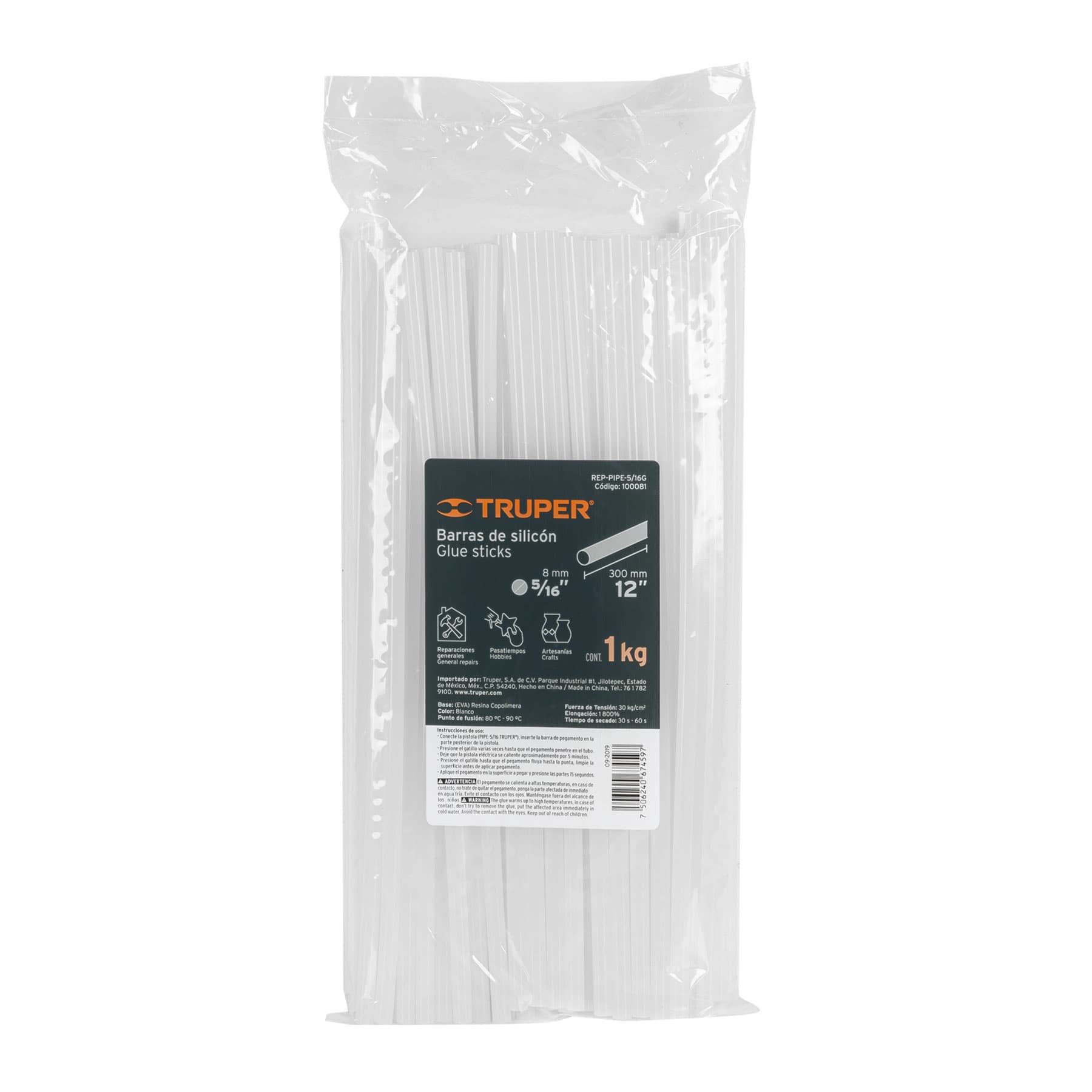 Barras de Silicon de 5/16" Bolsa con 1 Kilo