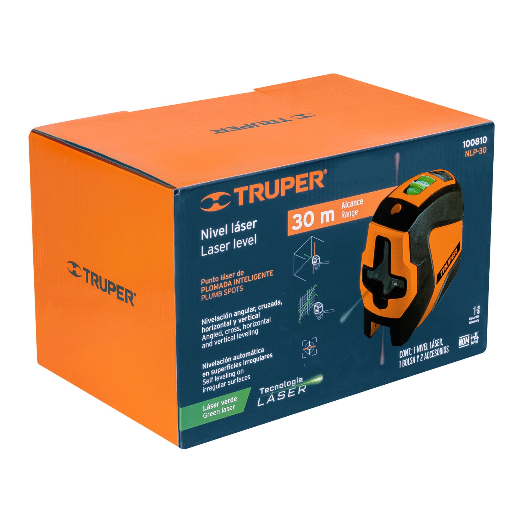 Nivel Laser de Pilas 30 mts Truper