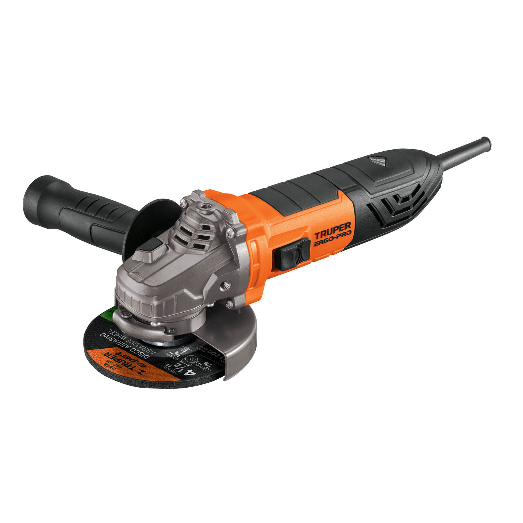 Esmeriladora Angular 4"1/2 - 1,100 Watts Truper ERGO-PRO