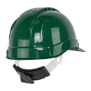 Casco de Seguridad con Ranuras de Ventilacion Ajuste de Matraca Truper Verde