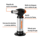 Mini Soplete Recargable de Gas Butano Truper