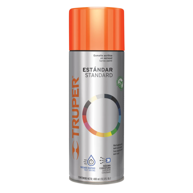 Pintura en Aerosol 400 ml Truper Naranja