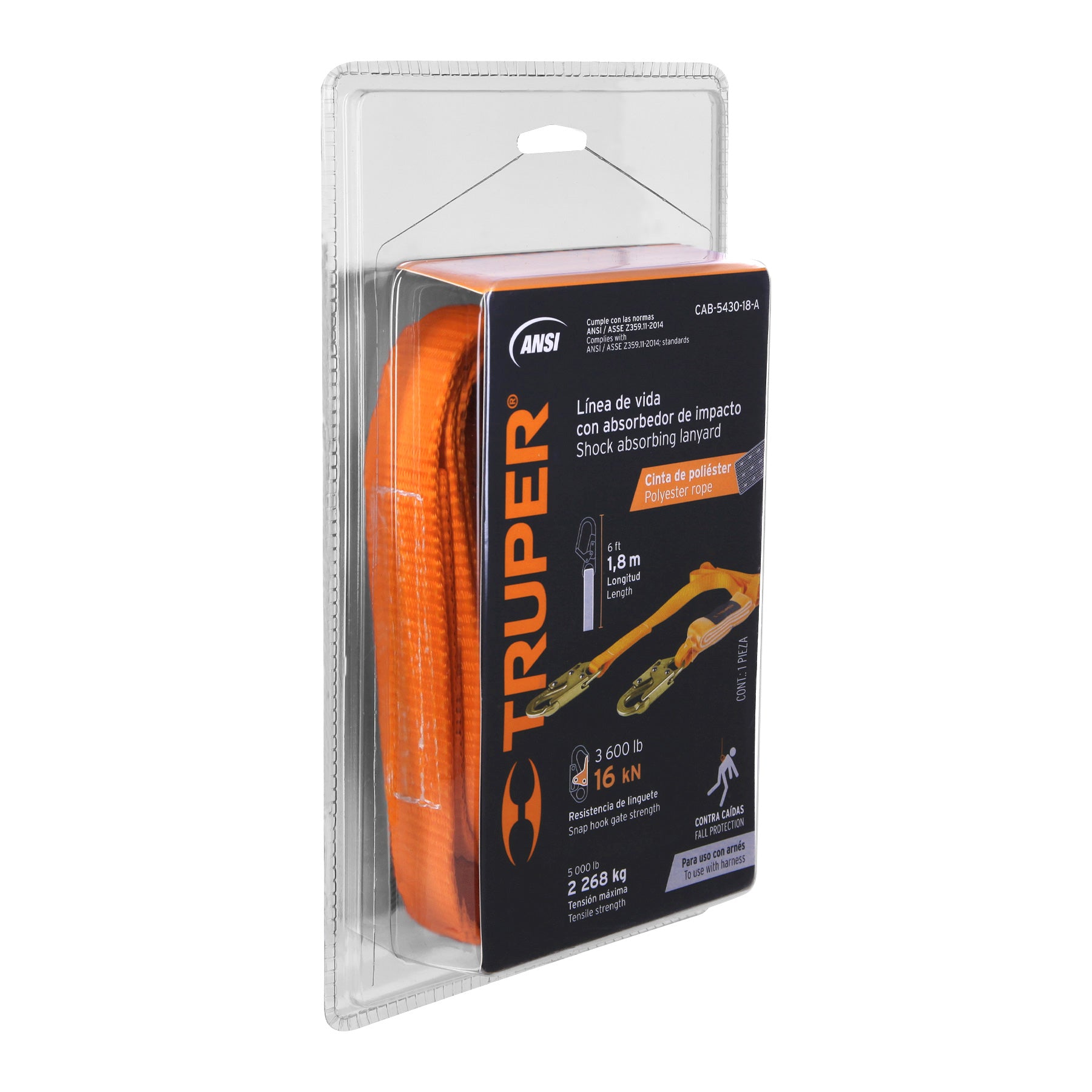 Linea de Vida con Absorbedor de Impacto Certificacion ANSI Truper
