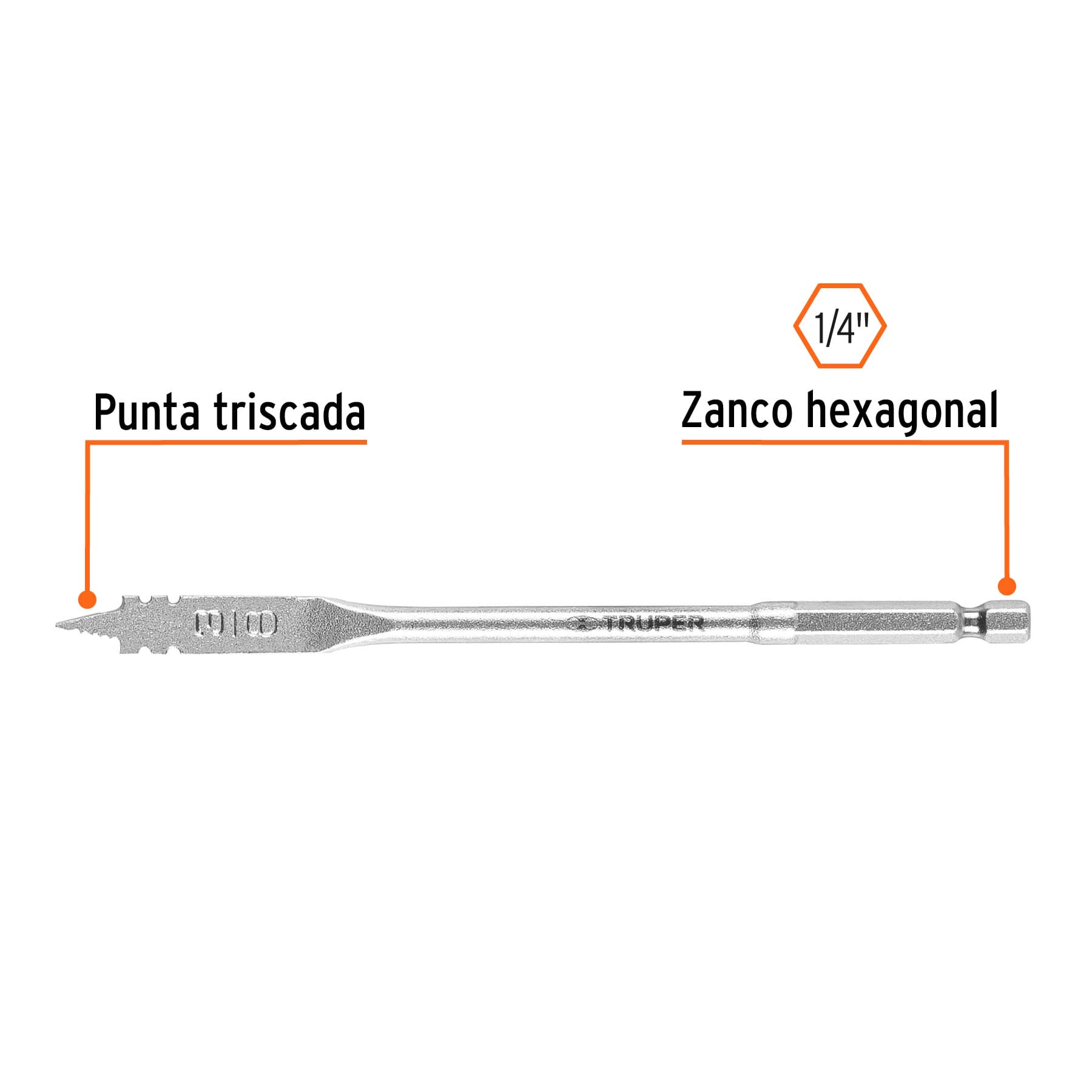 Broca para Madera Tipo Manita Truper 3/8"
