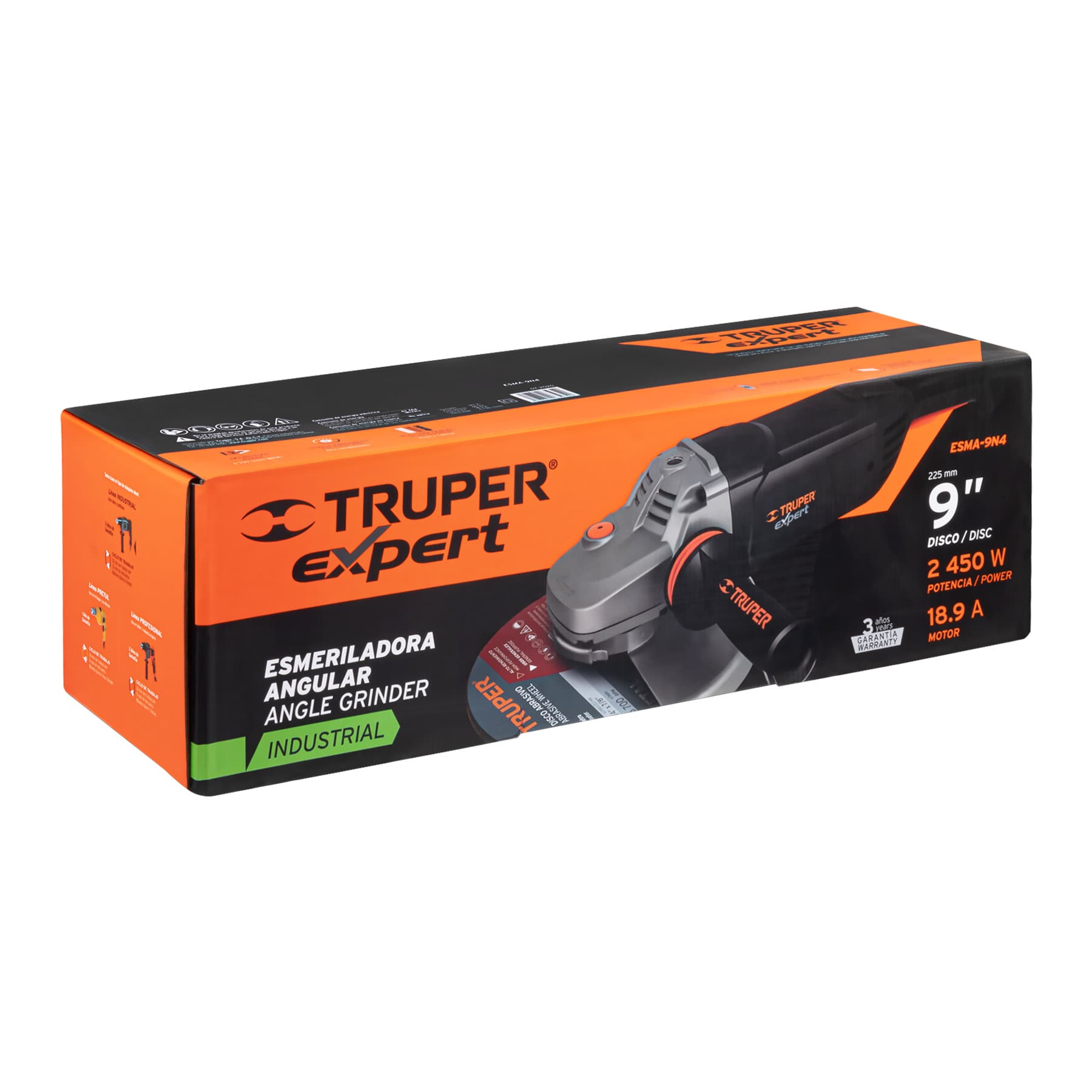 Esmeriladora Angular 9" - 2,450 Watts Truper Expert