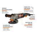 Esmeriladora Angular 4"1/2 - 1,250 Watts Truper Industrial