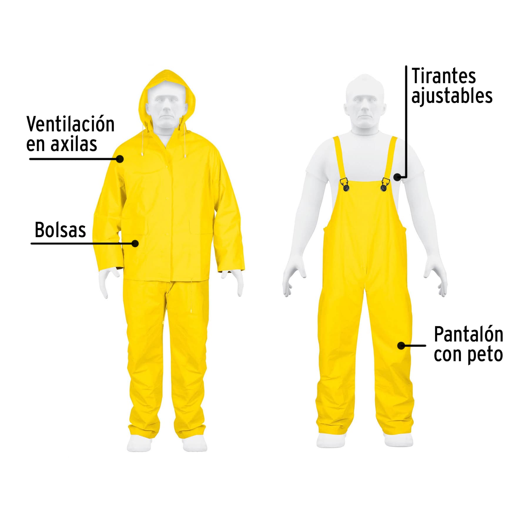 Conjunto Impermeable Doble Capa Truper Talla Extra Grande