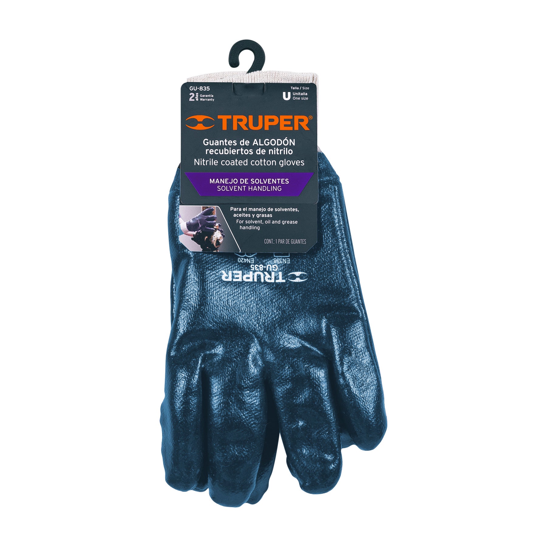 Guantes Textiles con Recubrimiento de Nitrilo Unitalla Truper