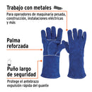 Guantes para Soldador de Carnaza Azules Reforzados Unitalla Truper
