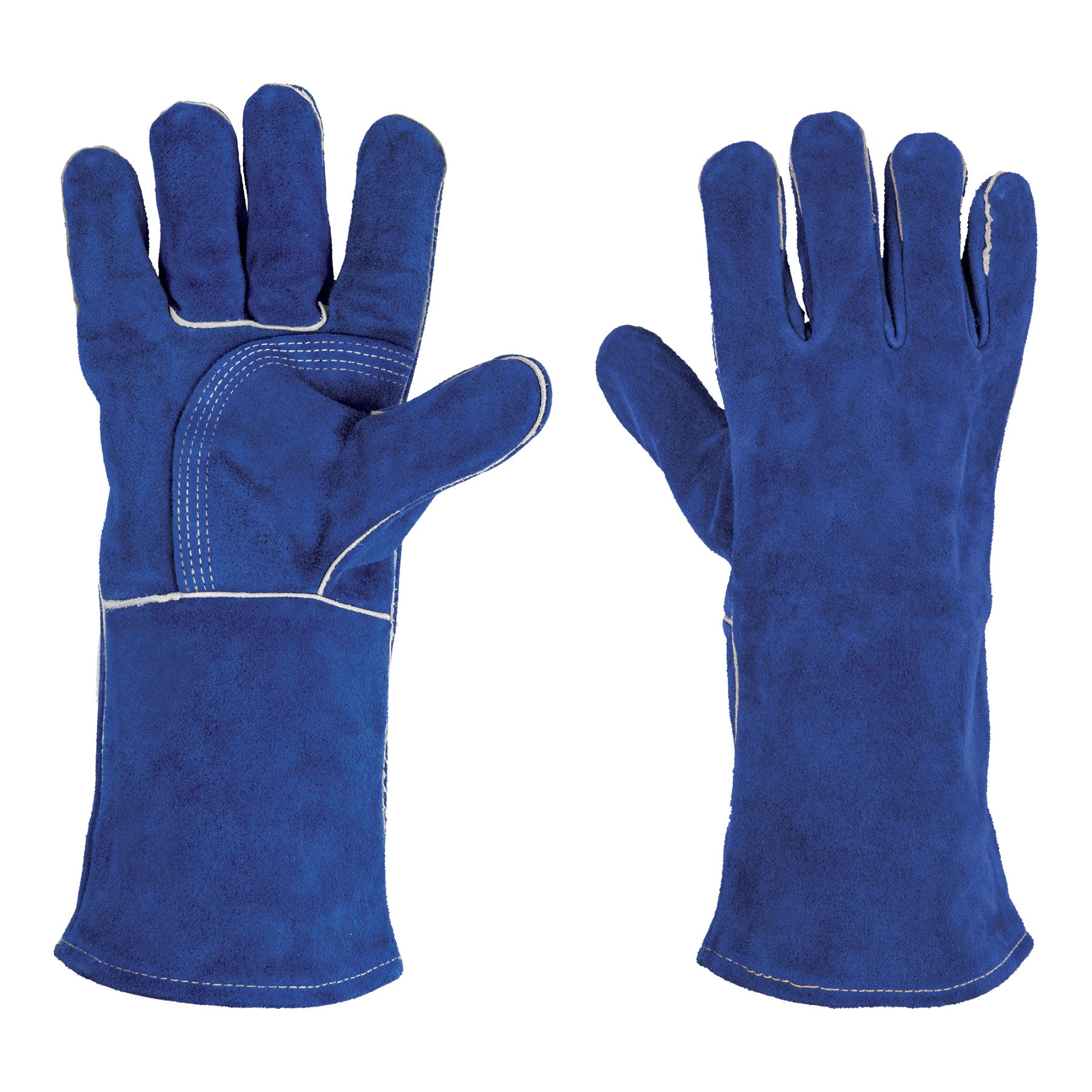 Guantes para Soldador de Carnaza Azules Reforzados Unitalla Truper