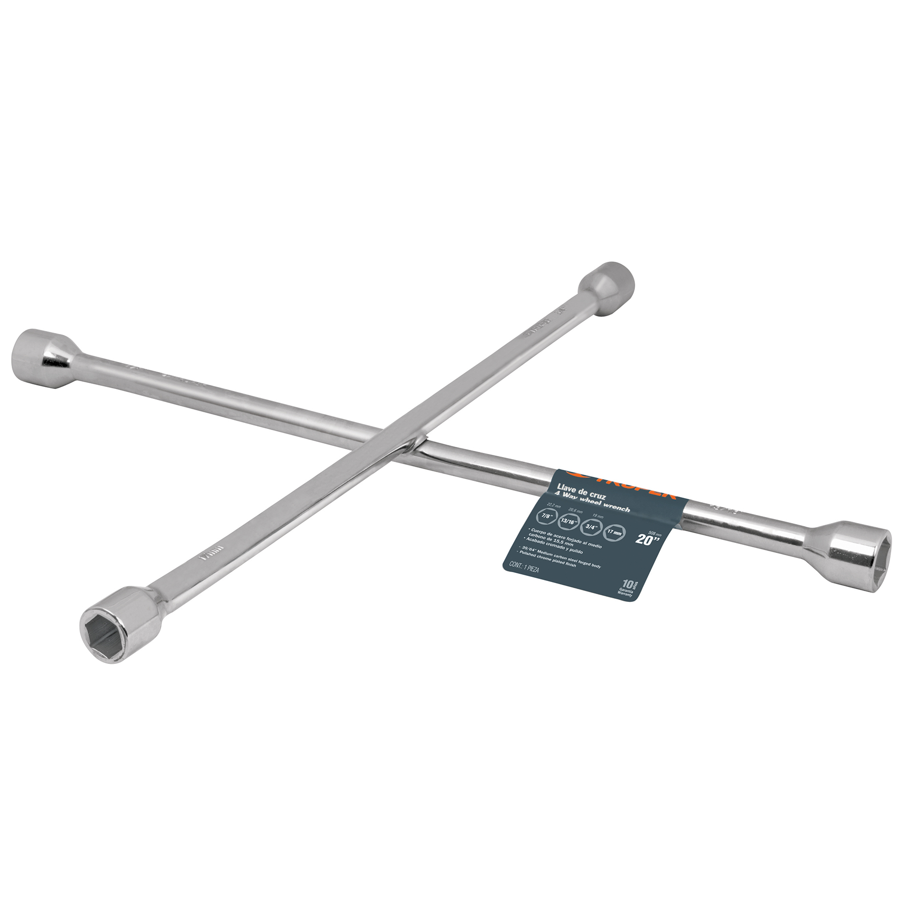 Llave de Cruz Cromada Truper 20"