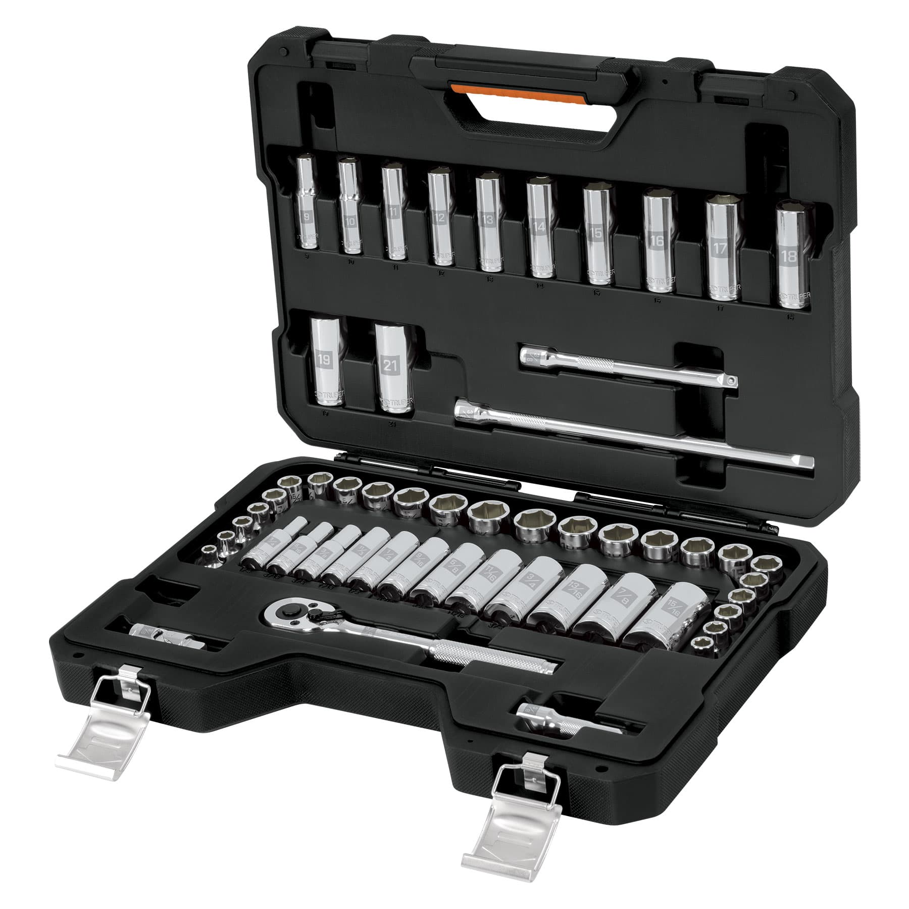 Juego de Dados y Accesorios Cuadro 3/8" Combinado 53 Piezas Truper