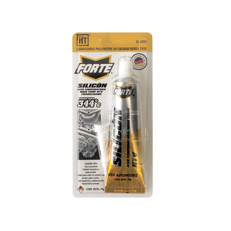 Silicon Alta Temperatura RTV 70 gms Transparente Hecort