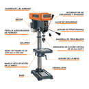 Taladro Estacionario de Piso  560 Watts Broquero de 5/8" Truper