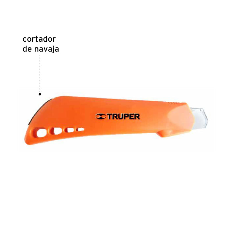 Cutter 18 mm Cuerpo de Plastico Alma Metalica Truper