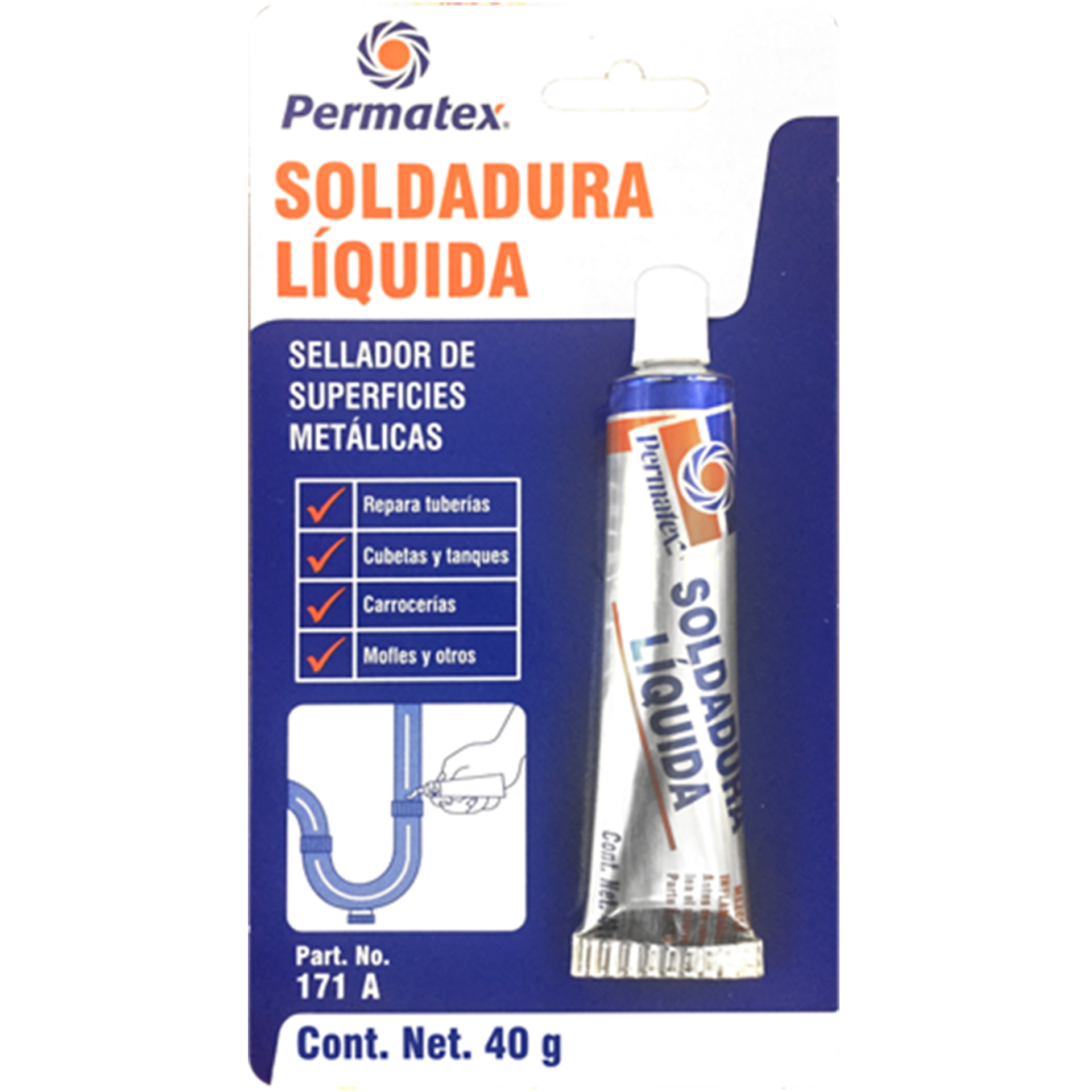 Soldadura Liquida Tubo 40 Gramos 171-A Permatex
