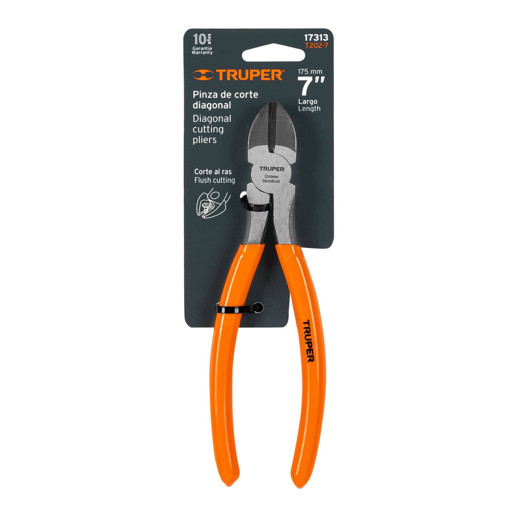 Pinzas de Corte Diagonal Mangos de PVC 7" Truper