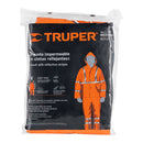 Conjunto Impermeable Doble Capa con Reflejantes Naranja Truper Talla Mediana