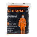 Conjunto Impermeable Doble Capa con Reflejantes Naranja Truper Talla Grande