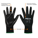 Guantes Textiles con Recubrimiento de Nitrilo Pretul Talla Mediana