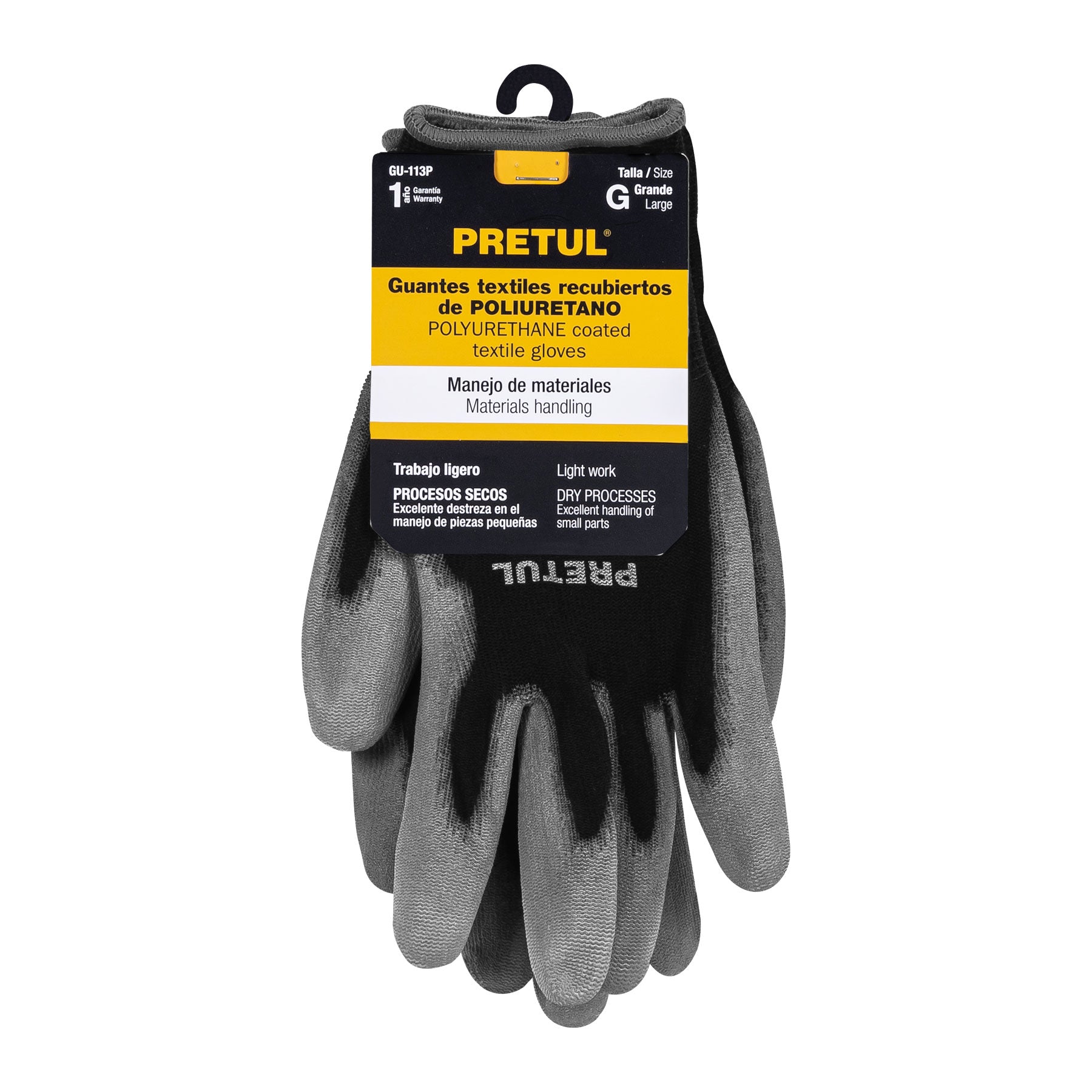 Guantes Textiles con Recubrimiento de Poliuretano Pretul Talla Grande