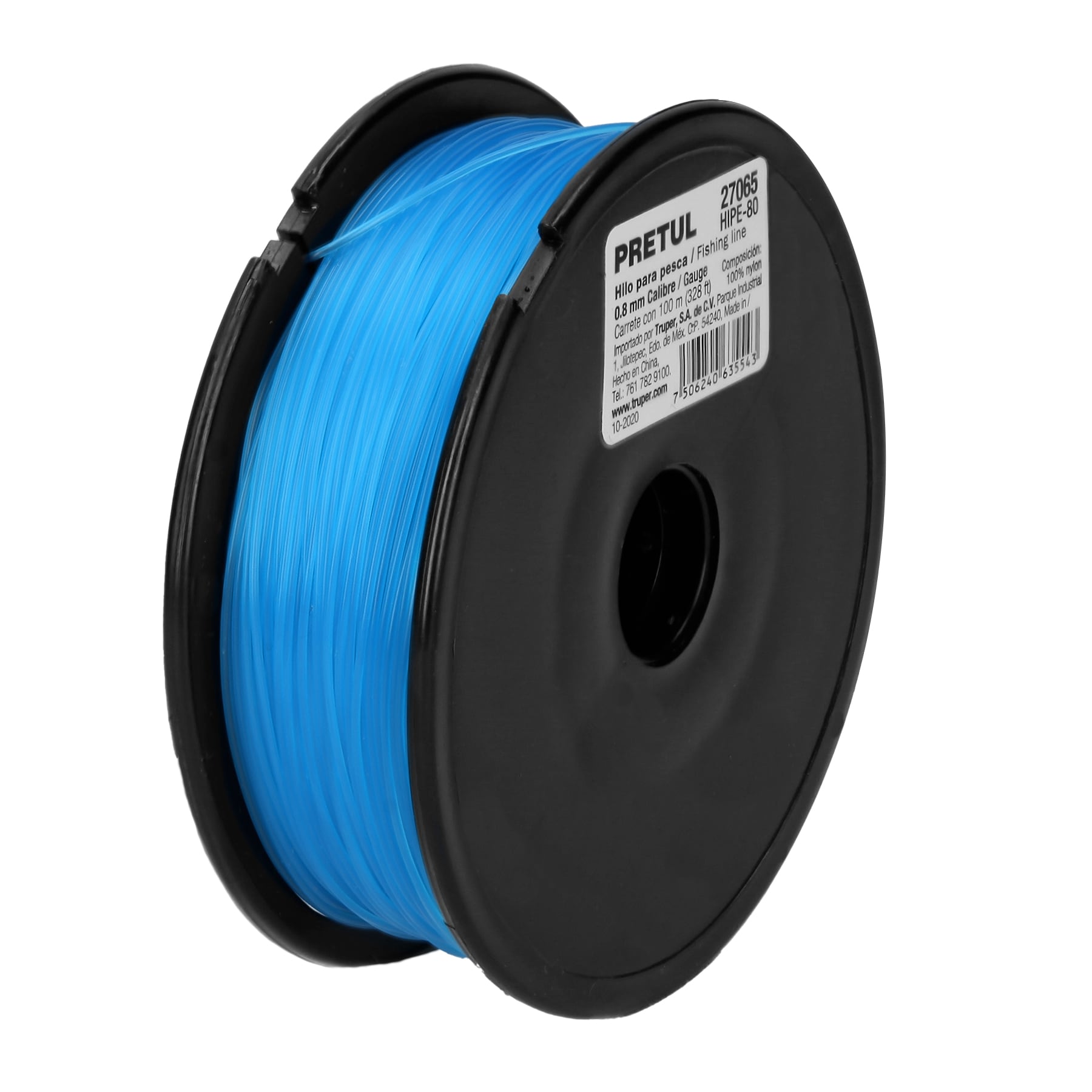 Hilo para Pesca Azul Rollo 100 Metros Calibre 0.80 mm Pretul