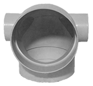 Codo PVC Sanitario 90° X 4" (100 mm) 2 Salidas Laterales 2" (50 mm)