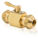 Valvula de Paso para Gas 3/8" Flare X 3/8" Flare con Tuercas Conicas IUSA