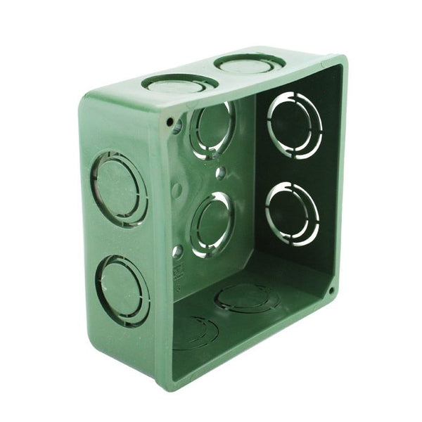 Caja Cuadrada Conduit PVC Verde 19 mm - 3/4" Sanelec