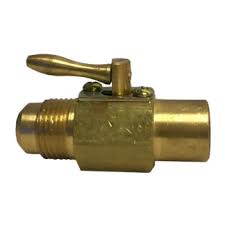 Valvula de Paso para Gas 3/8" Flare X 1/2" Soldable