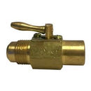 Valvula de Paso para Gas 3/8" Flare X 1/2" Soldable
