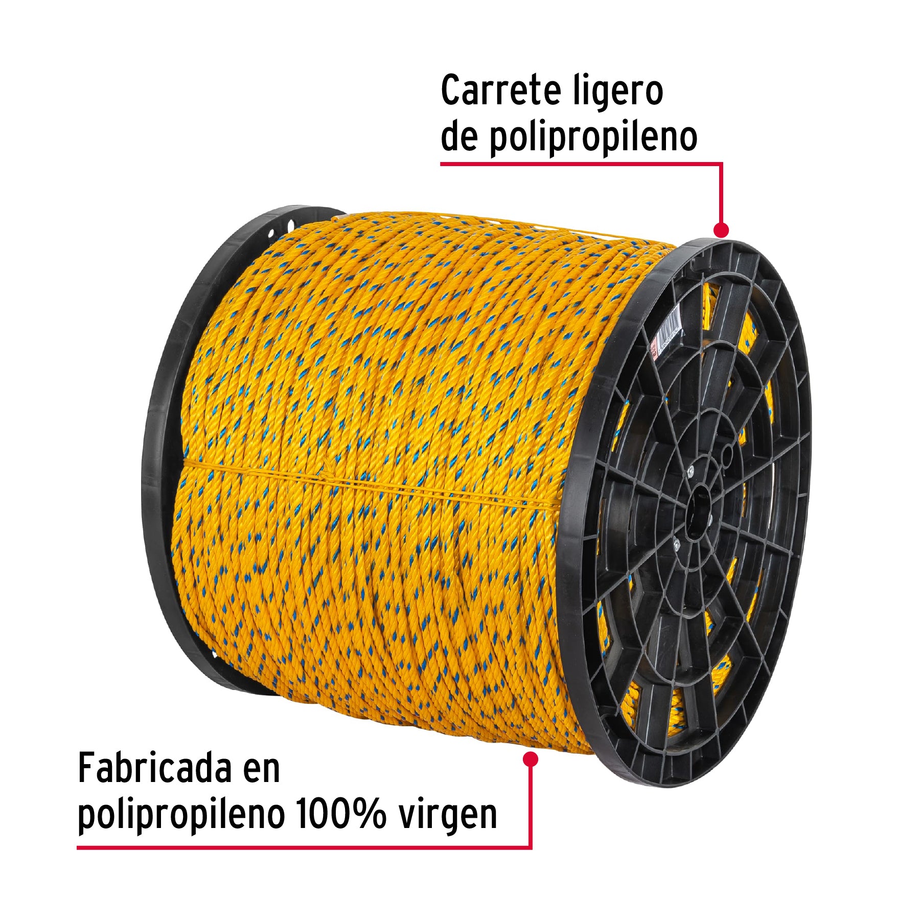 Cuerda de Polipropileno 1/4" (6 mm) Fiero por Metro