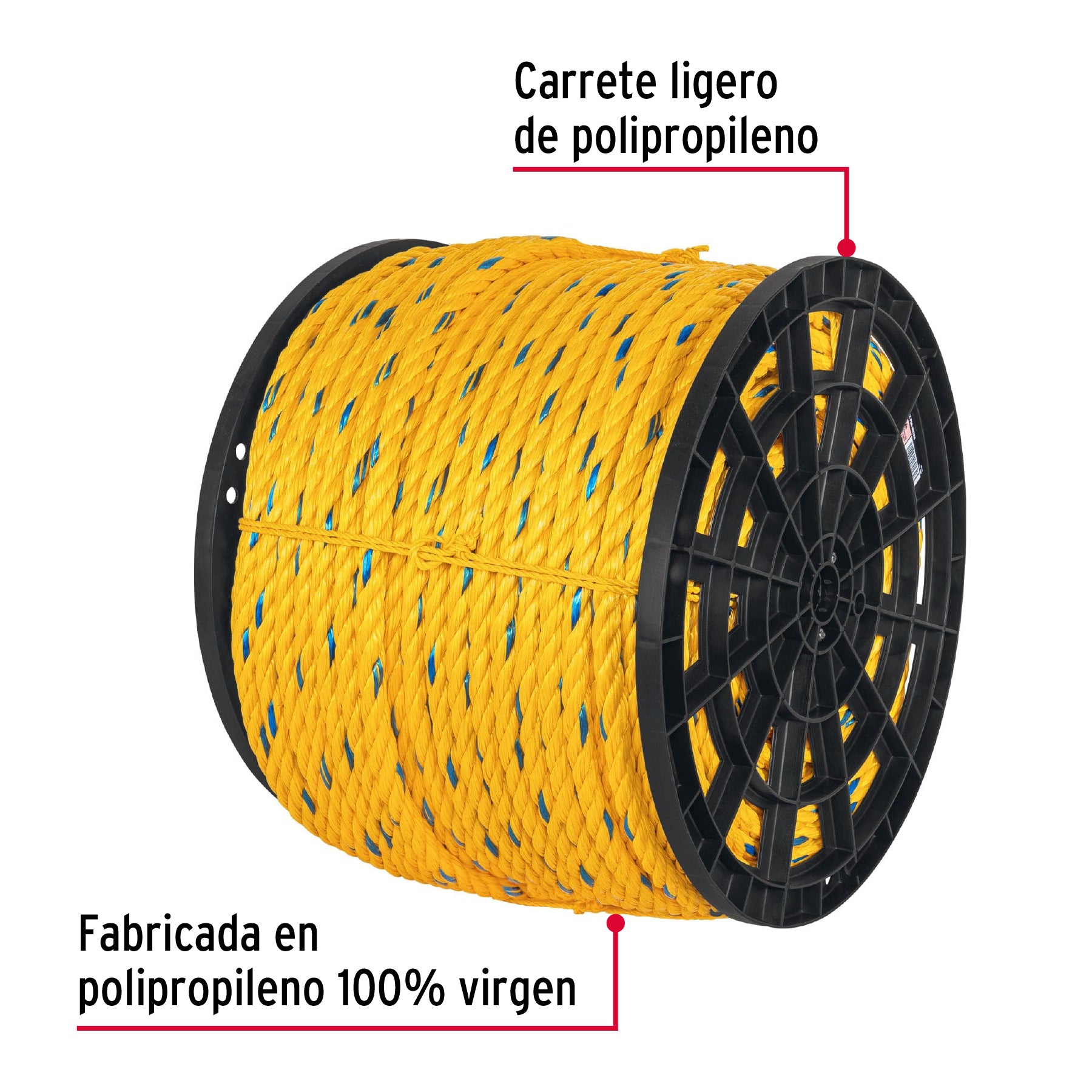 Cuerda de Polipropileno 3/4" (19 mm) Fiero por Metro