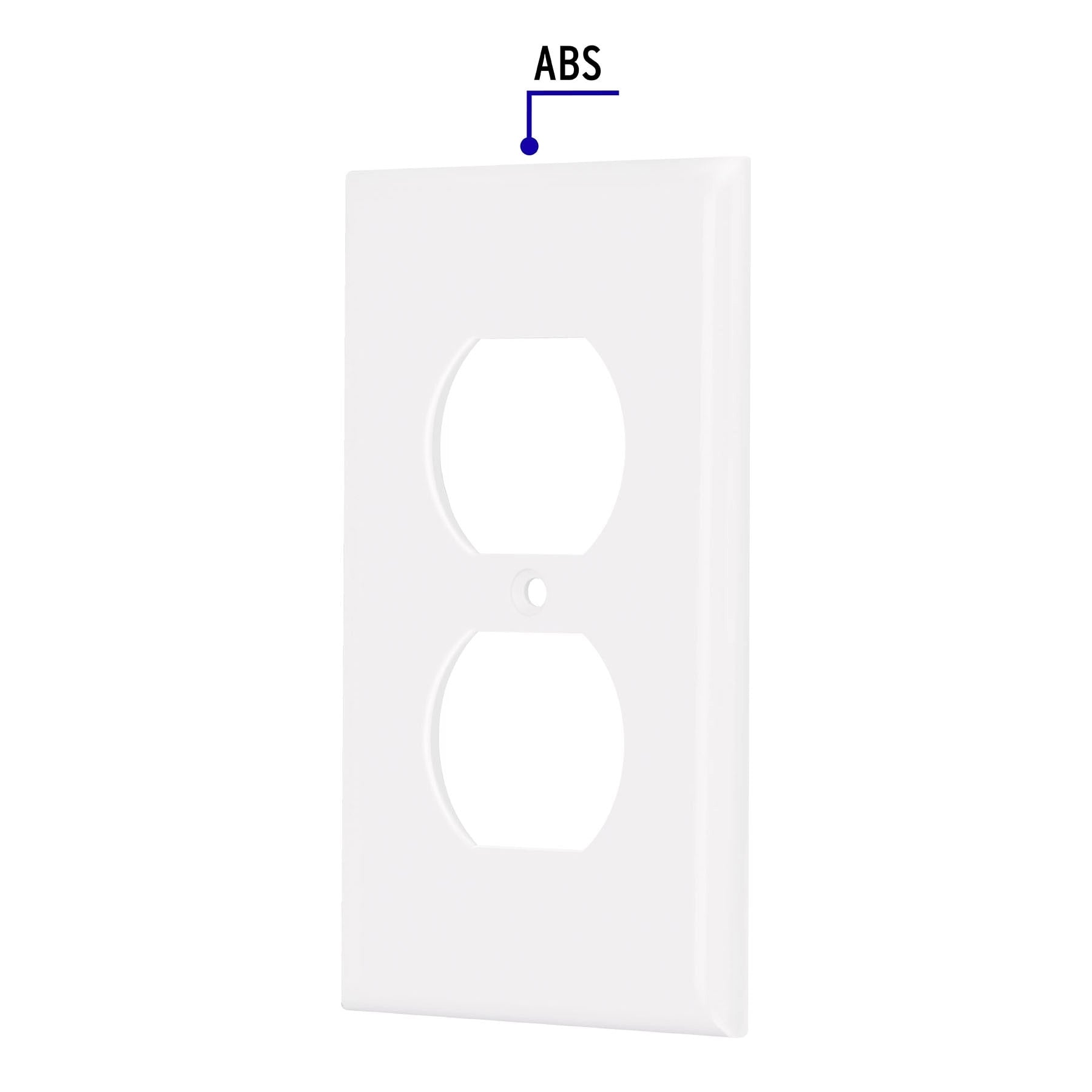 Placa Duplex de Plastico Blanca Linea Standard Volteck