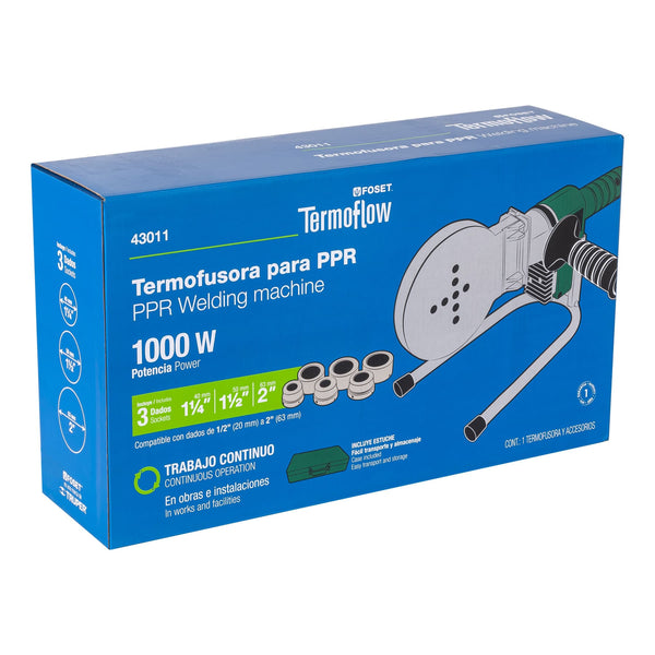 Termofusora 1,100 Watts para PPR con Dados Termoflow