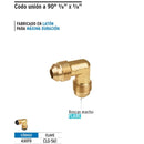 Codo Union para Gas 3/8" Flare x 3/8" Flare (10 mm Flare x 10 mm Flare) Foset