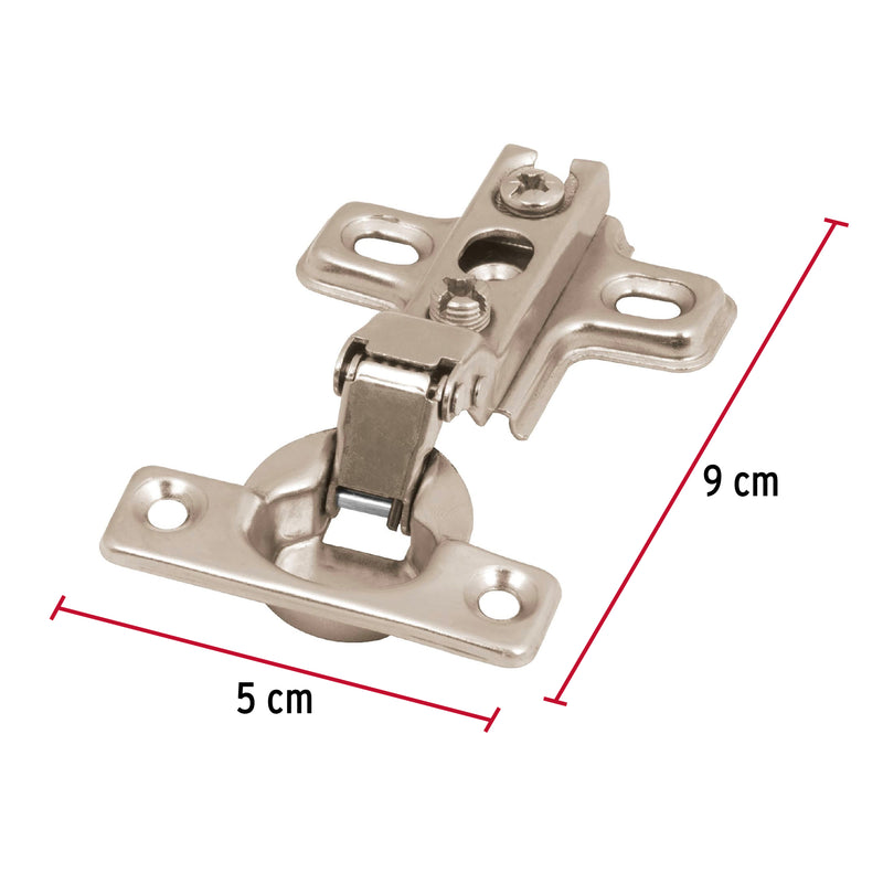 Bisagra Bidimensional Cobertura Media  95° Hermex