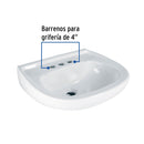 Lavabo Ceramico con Rebosadero Blanco Foset
