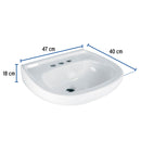 Lavabo Ceramico con Rebosadero Blanco Foset