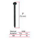 Clavo Negro para Concreto 3" (76 mm) Fiero 500 Gramos