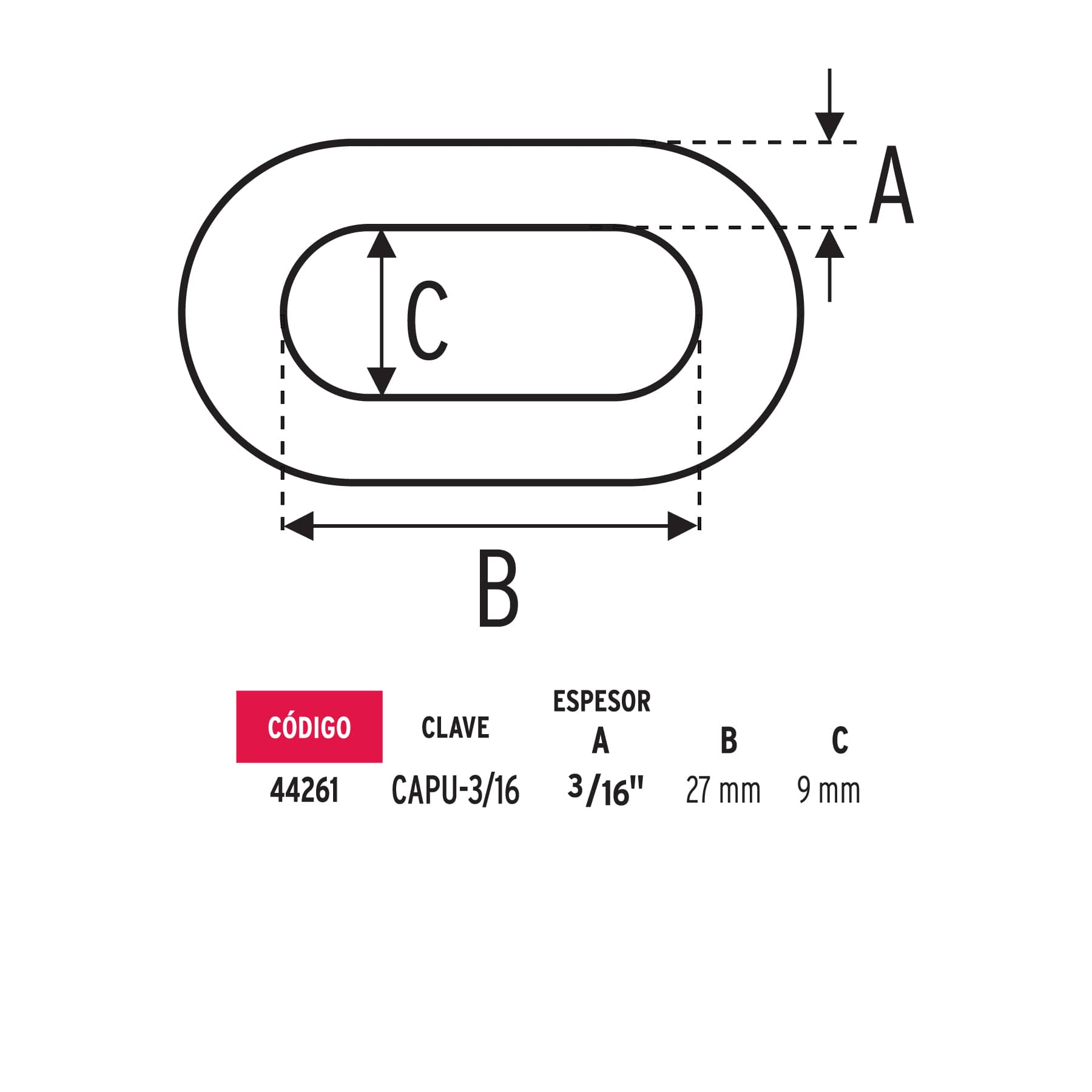 Cadena Pulida de 3/16" (5 mm) Fiero 1 Metro