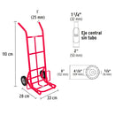 Diablo de Carga 100 Kilos Llanta Solida 6" Rojo Pretul