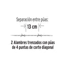 Alambre de Puas Calibre 15 Rollo 300 Metros Fiero