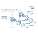 Juego de 2 Llaves de Empotrar de CPVC con Manerales Hidroflow